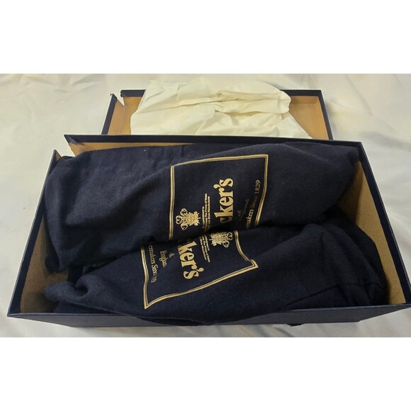 Tricker's Whitman Black Box Derby Brogues Shoes Made In England - Picture 3 of 12